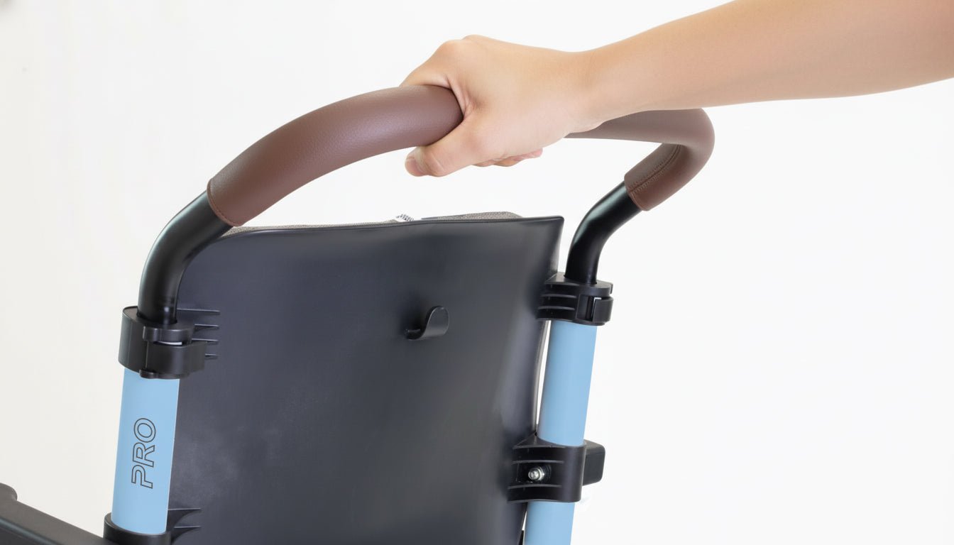 Silla de Ruedas Plegable Autopropulsable Ligera, Sillas Ruedas Autopropulsadas, Azul 5 Silla Ruedas KMINA PRO Autopropulsable mani