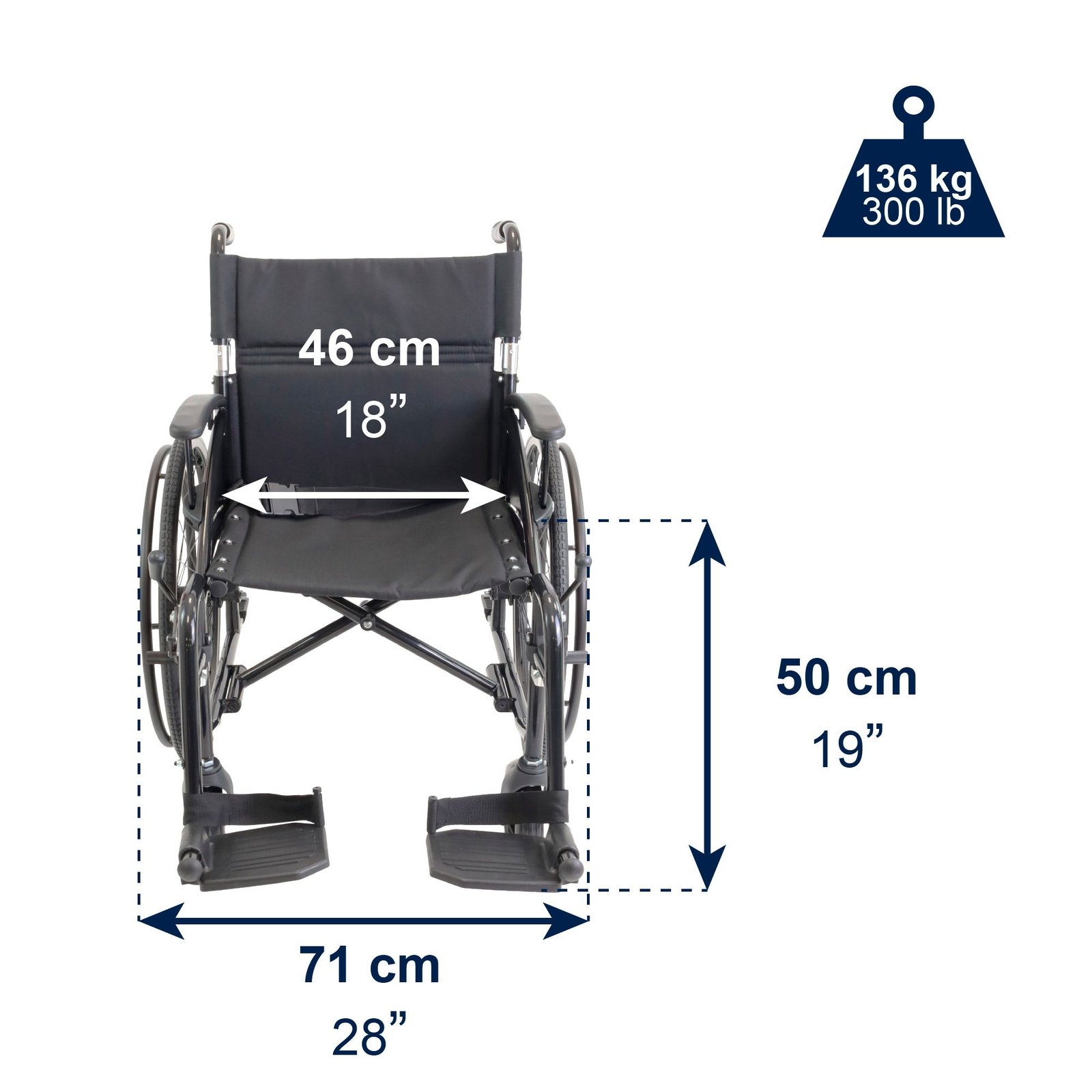 Silla de ruedas plegable y ligera de aluminio para personas mayores